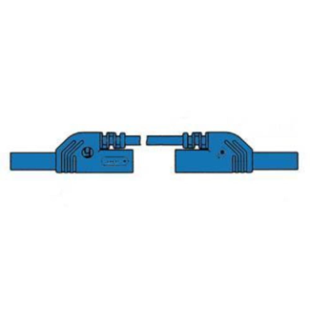 CONTACT PROTECTED INJECTION-MOULDED MEASURING LEAD 4mm 25cm / BLUE (M - Hirschmann