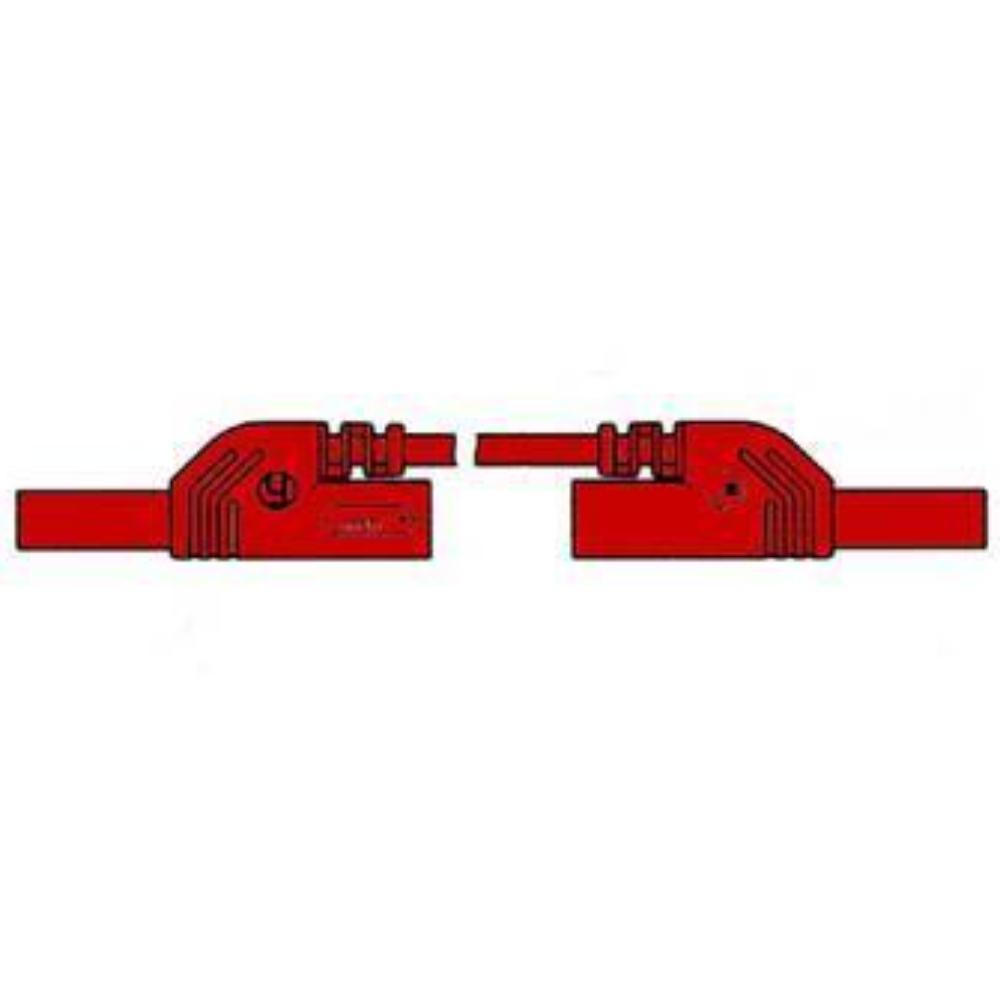 CONTACT PROTECTED INJECTION-MOULDED MEASURING LEAD 4mm 25cm / RED (ML - Hirschmann
