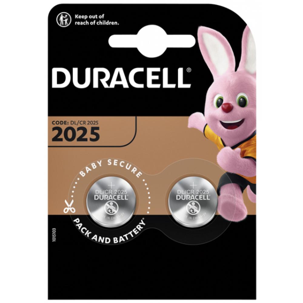 Knoopcel batterij - CR2025 - 2 batterijen - Duracell