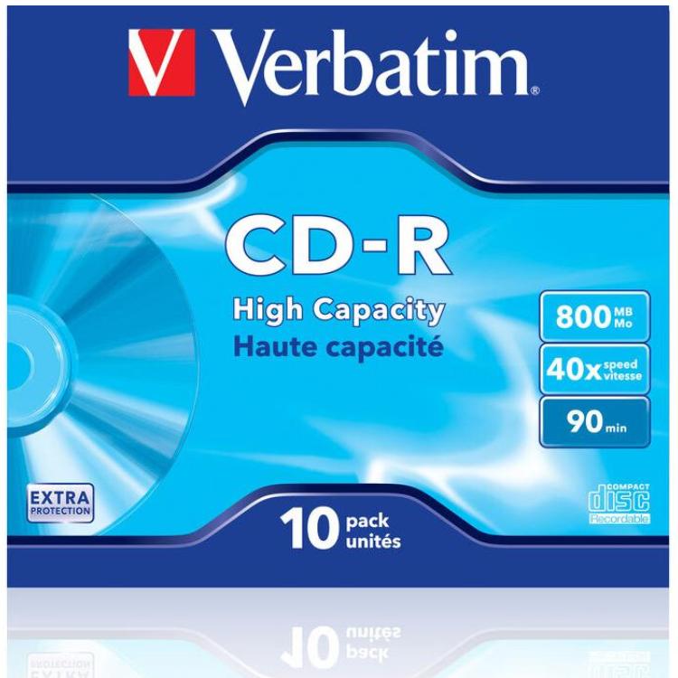 CD-R - Schrijfsnelheid 40x - 10 stuks - Verbatim