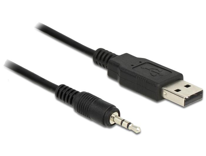 Delock kabel USB TTL stekker > 2.5 mm 3 pin jack stekker 1.8 m (5 V) - Delock