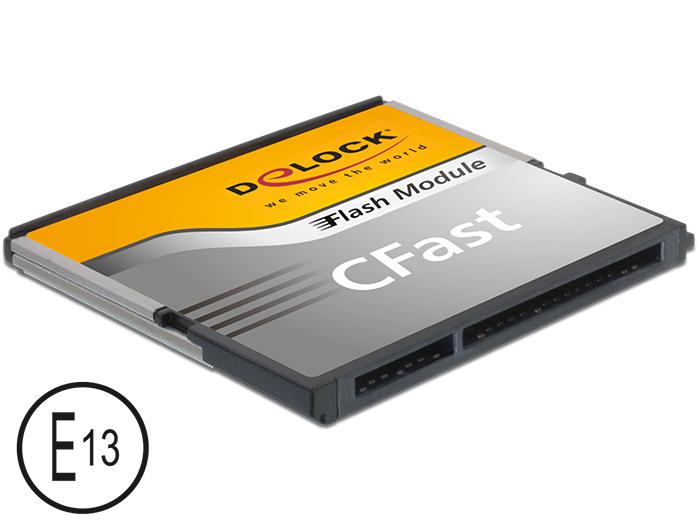 Delock CFast-Card SATA 6 Gb/s 16 GB Typ MLC -40C ~ +85C - Delock