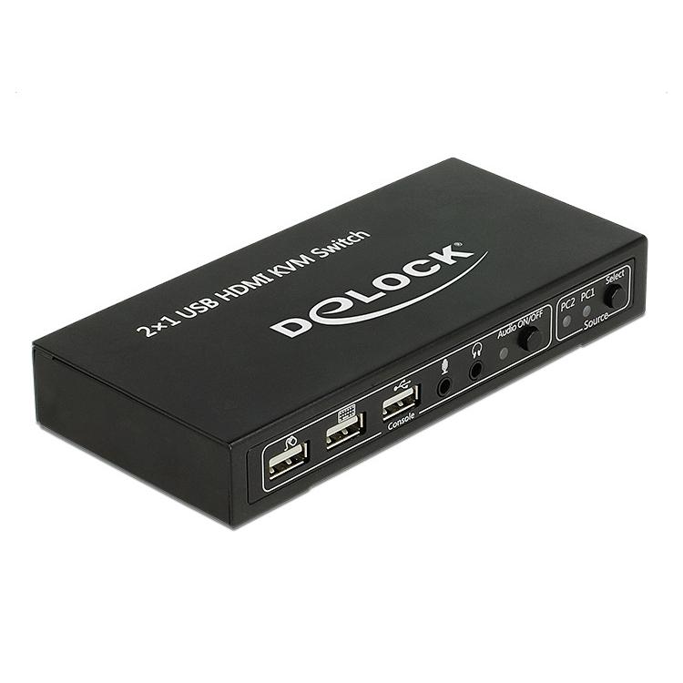 2-poorts USB HDMI KVM schakelaar - Delock