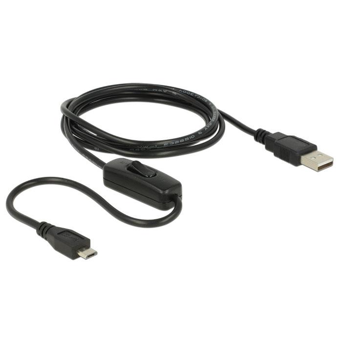 USB Micro laadkabel - Met schakelaar - Delock