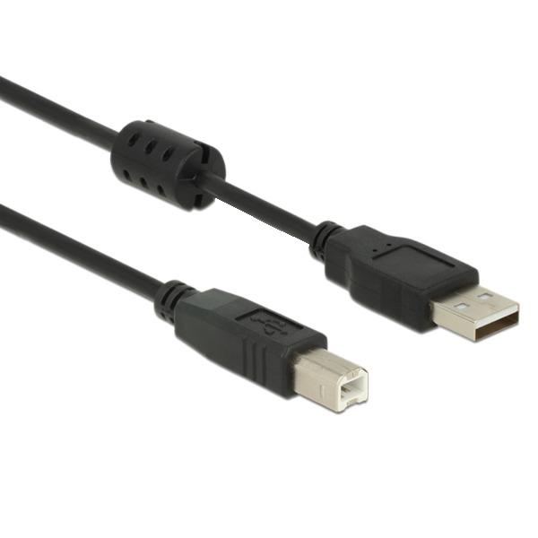 Delock Kabel USB 2.0 Typ-A Stecker > USB 2.0 Typ-B Stecker 1,0 m schwarz - Delock