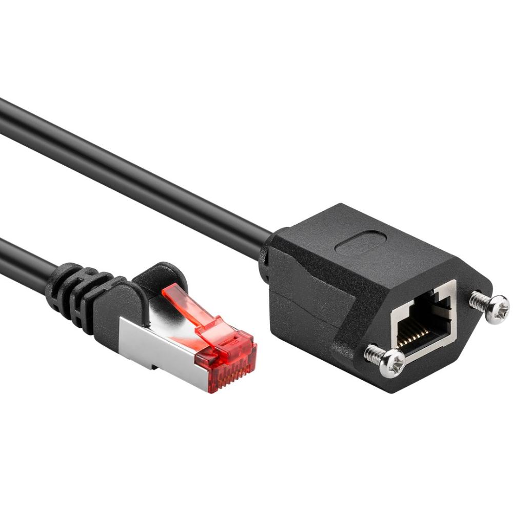 F-UTP LAN Kabel - 0,5 Meter - Schwarz - Goobay