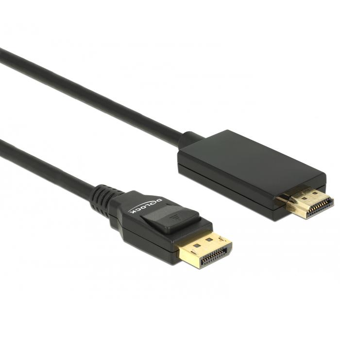 DisplayPort-auf-HDMI-Kabel - 1 Meter - Schwarz - Delock