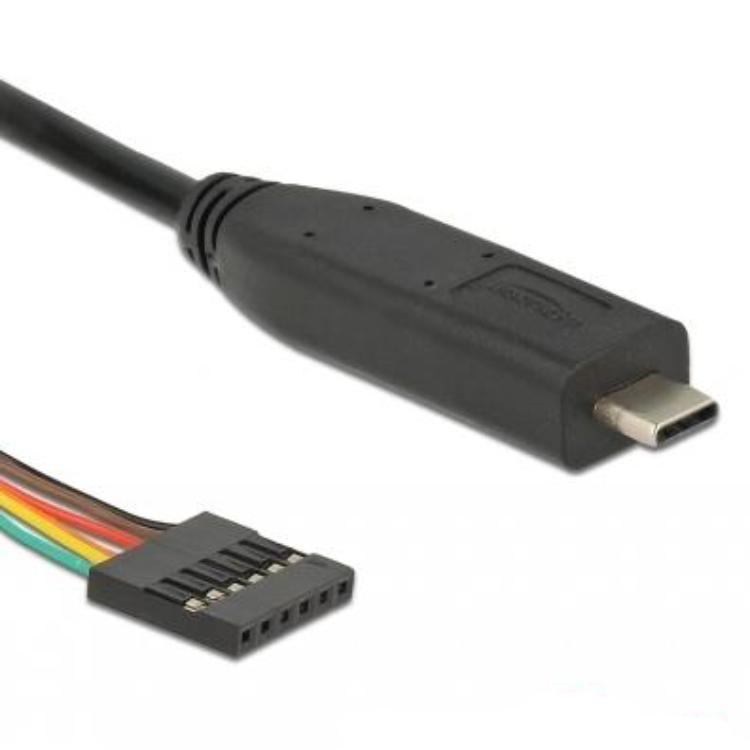 Delock Konverter USB Type-C™ 2.0 Stecker zu LVTTL 6 Pin Pfostenbuchse - Delock