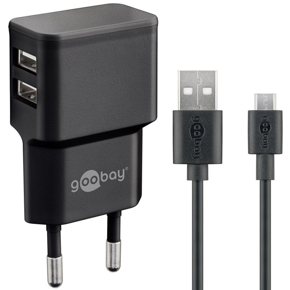 USB Micro oplader - 2.400 mA - Goobay