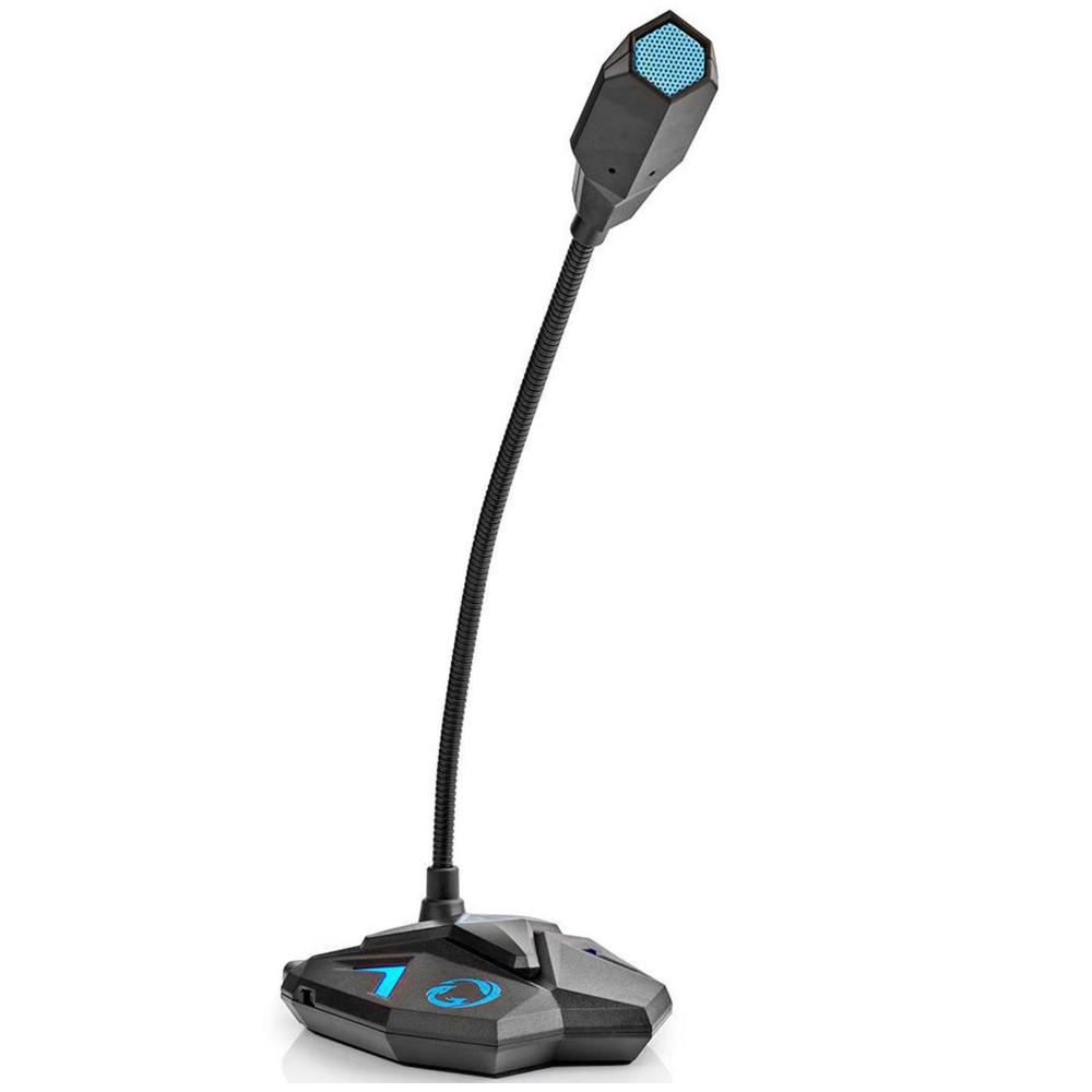 Desktop Gaming-Microfoon Flexibele Nek USB Mute-Knop 3,5 mm - Nedis