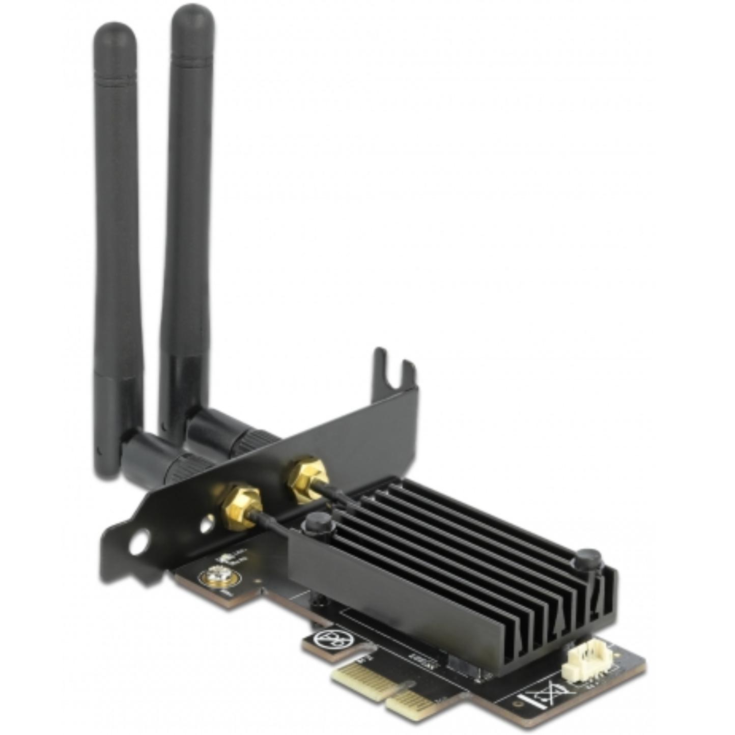 Delock PCI Express Karte Dualband Wi-Fi 6 WLAN ax/ac/a/b/g/n 2400 Mb/s + B - Delock