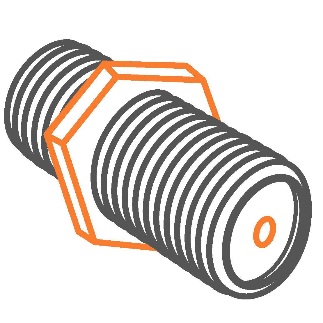 F-Stecker-Kupplungsstück  Abbildung