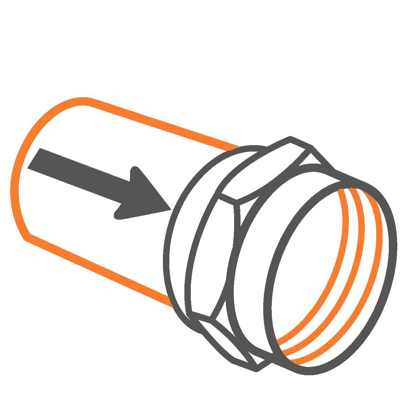 F-Stecker aufsteckbar   Abbildung