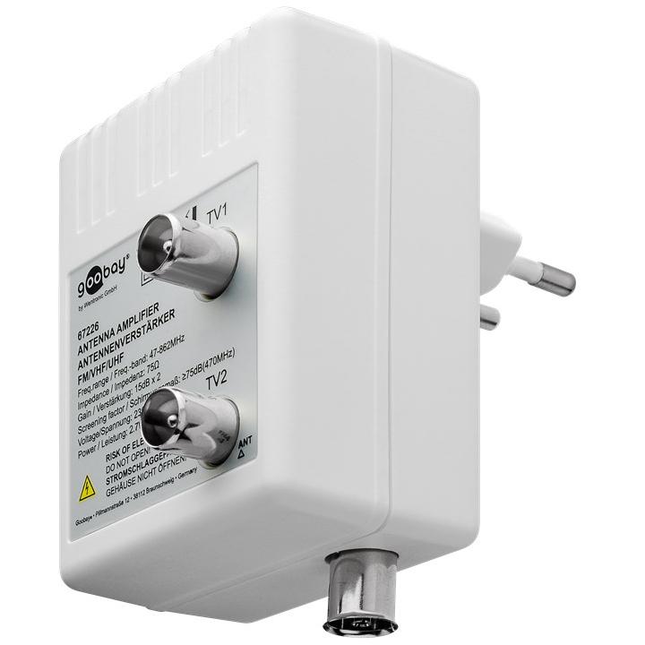 Koax-Splitter mit Antennenverstärker
