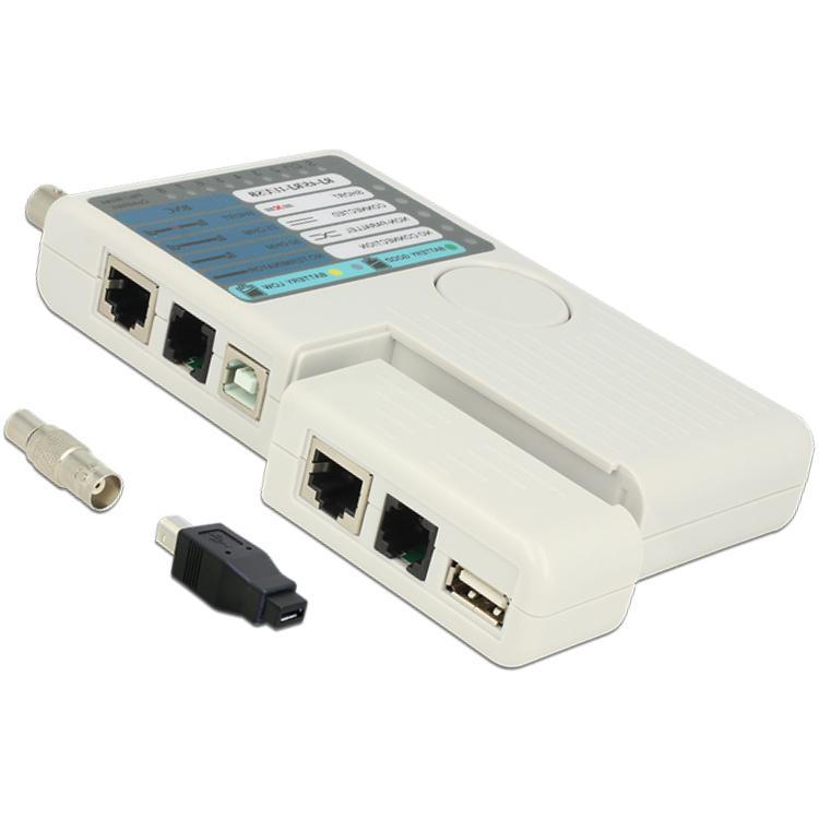 Kabeltester UTP / FTP / STP / Koax(BNC) / USB / RJ45/ RJ11/ RJ12