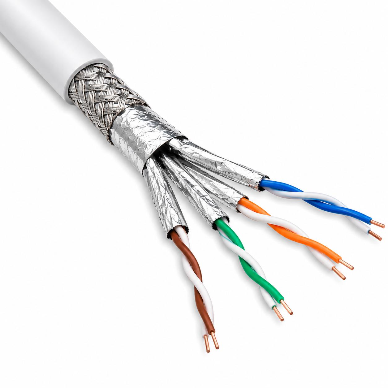 Netzwerkkabel pro Meter S/FTP Cat6a