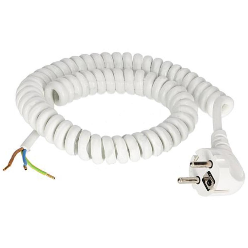 Curling cord schuko - Gerätekordel mit offenen Enden