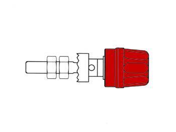 4 mm TERMINAL mit isolierte Leiter/rot (PK10A) - Hirschmann