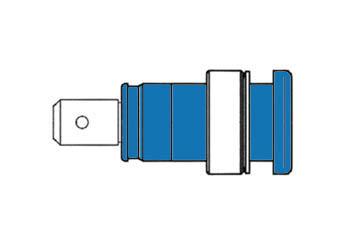 INBOUWBUS isolierte 4 mm, Note Tresor/blau (SEB 2620 F6, 3) - Hirschmann