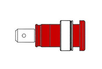 INBOUWBUS isolierte 4 mm, Note Tresor/rot (SEB 2620 F6, 3) - Hirschmann