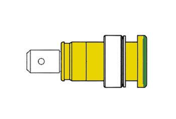 INBOUWBUS isolierte 4 mm, Note Tresor/gelb + grün (SEB 2620 F6, 3) - Hirschmann