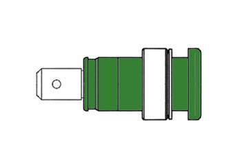 INBOUWBUS isolierte 4 mm, Note Tresor/grün (SEB 2620 F6, 3)