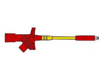 TESTPEN SCHELLE mit breiten Kiefer Eröffnung/rot (Ventil 2800) - Hirschmann