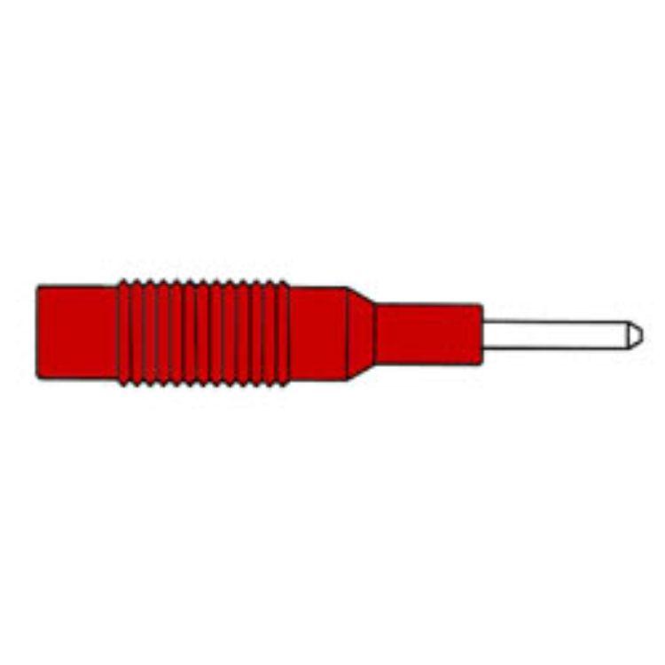 Spritzguss ADAPTERSTECKER 2mm bis 4mm / rot (MZJHC 2) - Hirschmann