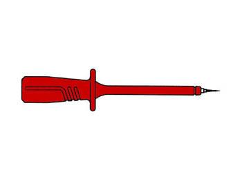 TEST PROBE WITH SPRING WIRE Tipp, weibliche Buchse 4mm, rot PRUF2610FT - Hirschmann