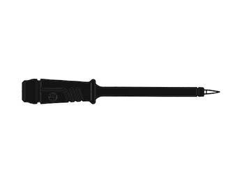 Sonde mit ELASTISCHEN Isolierung 4 mm IN Edelstahl schwarz (PR zeigen - Hirschmann