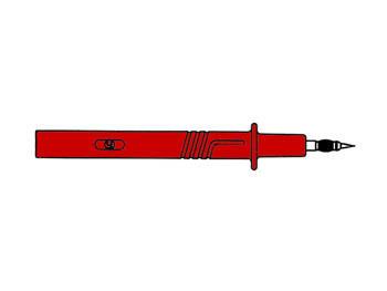 Sicherheit DUAL Funktion TEST Sonde 4mm / rot (PR F 2700) - Hirschmann