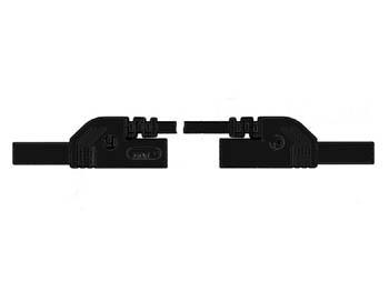 Kontakt PROTECTED INJECTION MOULDED Messung führen 4 mm 25 cm / schwarz (MLB SH - Hirschmann