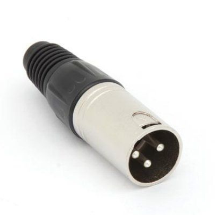 3p männlichen XLR Stecker vernickelt - HQ Products