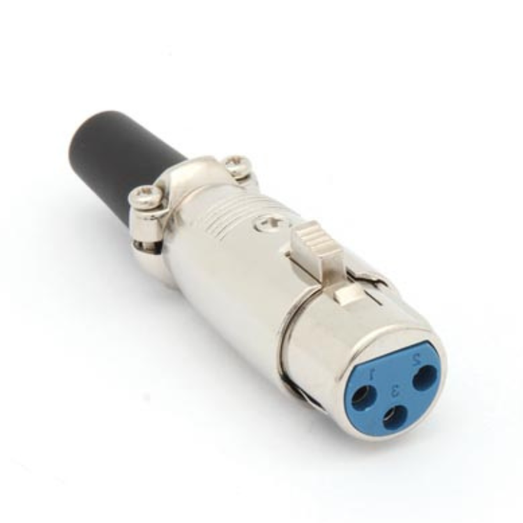 3p XLR JACK, Nickel plattiert SHORT Typ - HQ Products