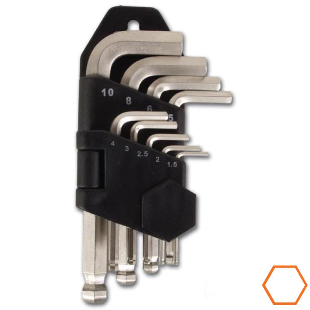 Inbussleutel Hex set - Perel