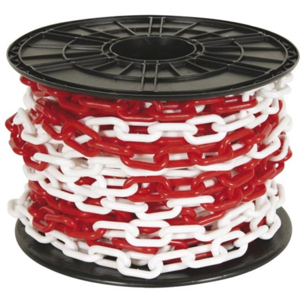 Rot/weiß Kette 8 mm auf Rollen 25 m
