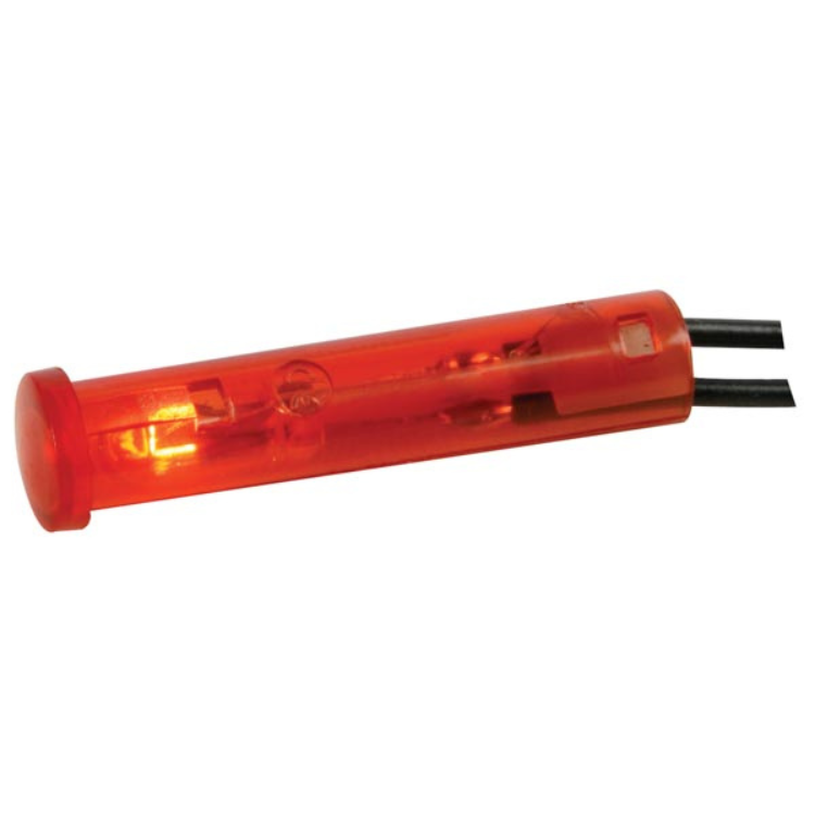 RONDE 7mm SIGNAALLAMP 12V ROOD - HQ Products