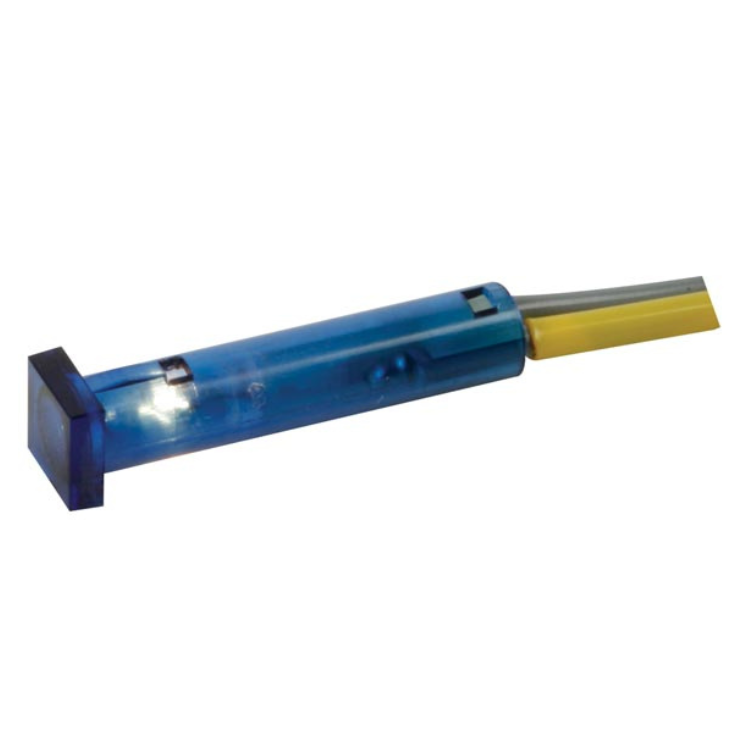 SQUARE SIGNALLAMPE 7 x 7 mm 12V blau