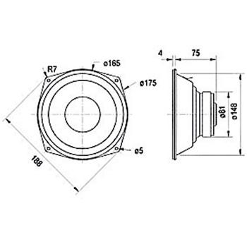 VISATON WS17E TIEFTÖNER 17 CM - Visaton