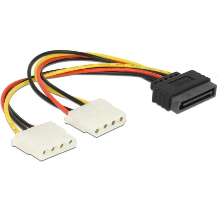 SATA Kabel 15 polig 0,2 Meter - Delock