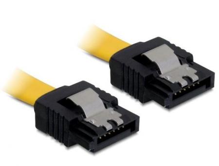 Kabel SATA 70cm gelb ge/ge Metall - Delock