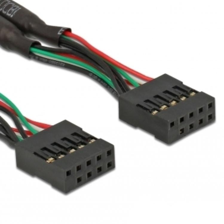 USB 2.0 Interne Pinheader Kabel 9-polig Female-Female