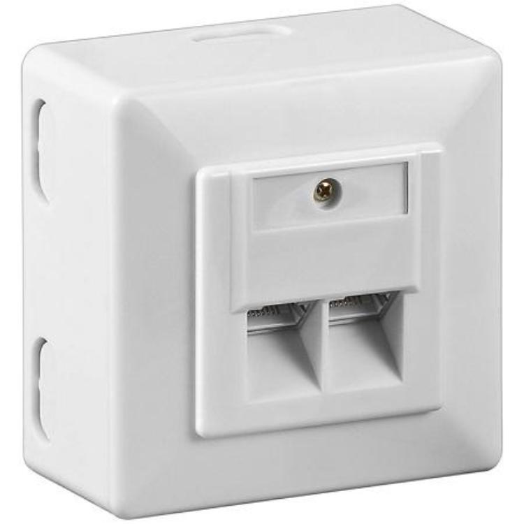 Cat 6 Netzwerkdose Unterputz und Aufputz