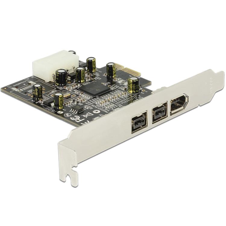 PCI Express Kaart 2x FireWire 800 + FireWire 400 - Delock