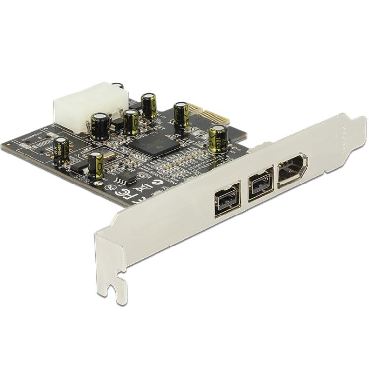 PCI Express Kaart - 2x Firewire 800 + Firewire 400 - Delock