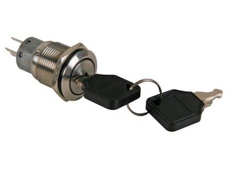 SLEUTELSCHAKELAAR 2 NO 2 NC (DPDT) UND ROESTVRIJ STAAL 19mm - Velleman