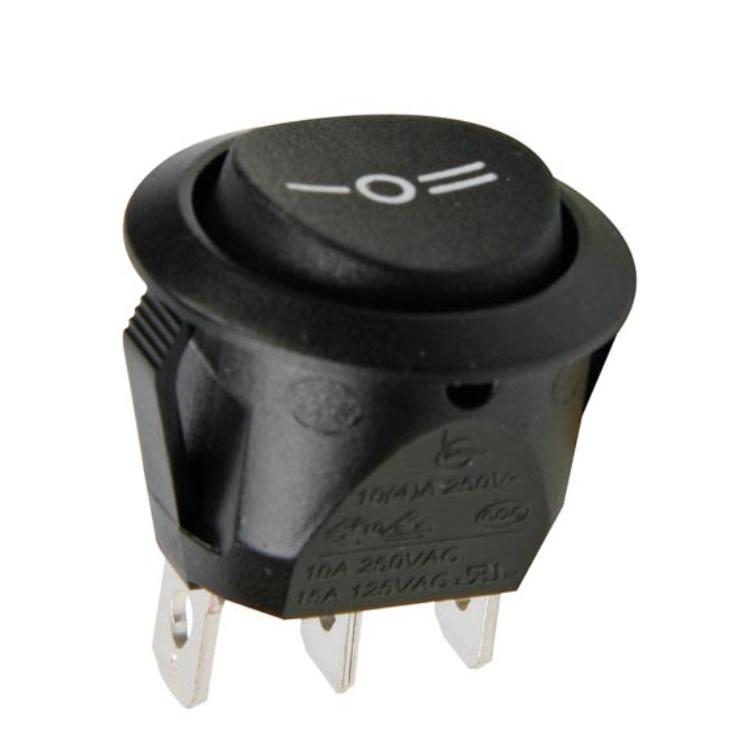 SCHWARZER WIPPSCHALTER 1P SPDT ON OFF ON
