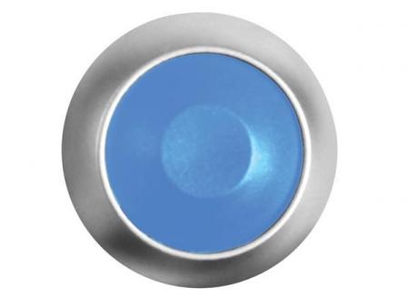 RUNDER METALLDRUCKSCHALTER MIT BLAUER KAPPE 1P SPST OFF (ON) - HQ Products