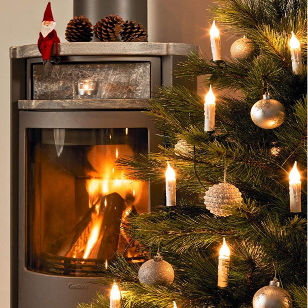 Weihnachtsdekoration - LED-Weihnachtsbeleuchtung innen - 20 Lichter - 14,8 Meter - warmweiß