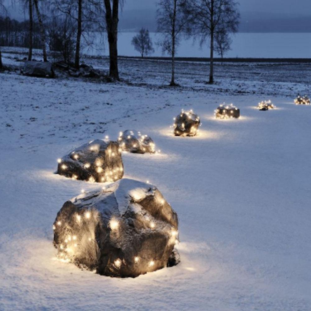 Lichtvorhang - LED-Weihnachtsbeleuchtung für innen und außen - 2 x 2 Meter - 64 Lichter - warmweiß